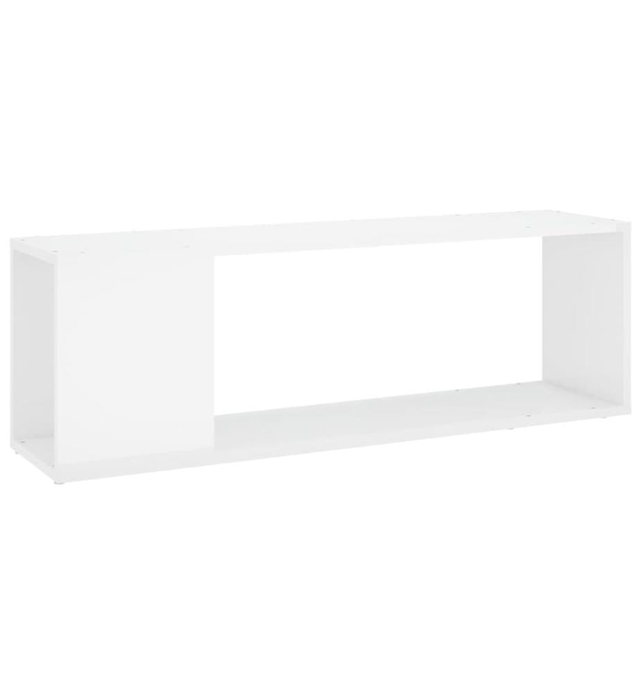 Meuble TV Blanc brillant 100x24x32 cm Bois d'ingénierie