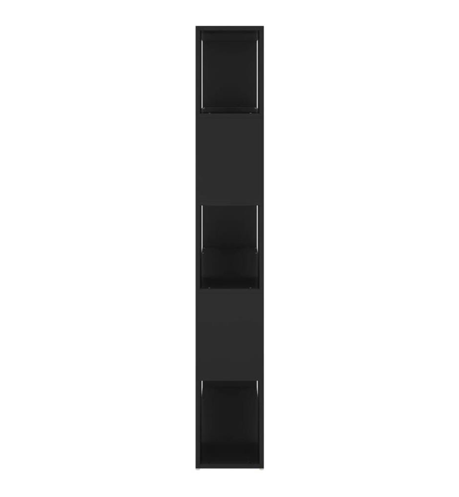 Bücherregal Raumteiler Schwarz 100x24x155 cm Holzwerkstoff