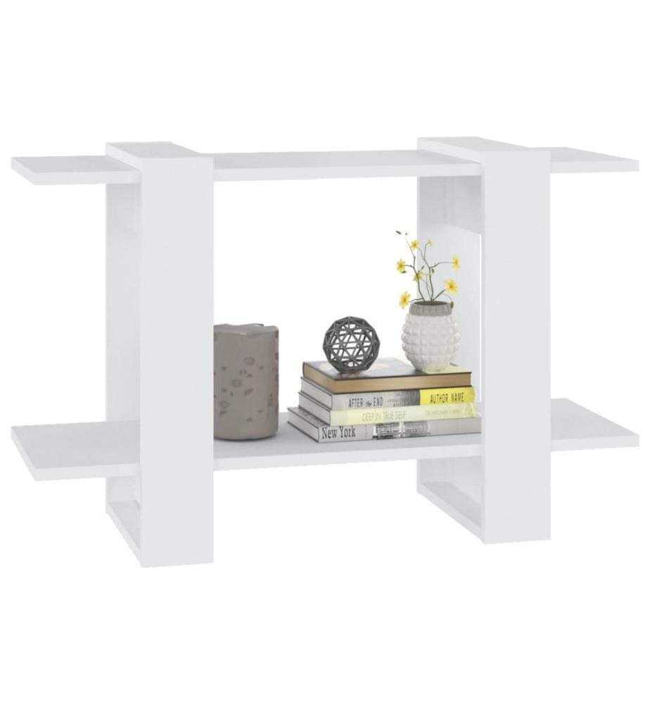 Bücherregal/Raumteiler Weiss 80x30x51 cm