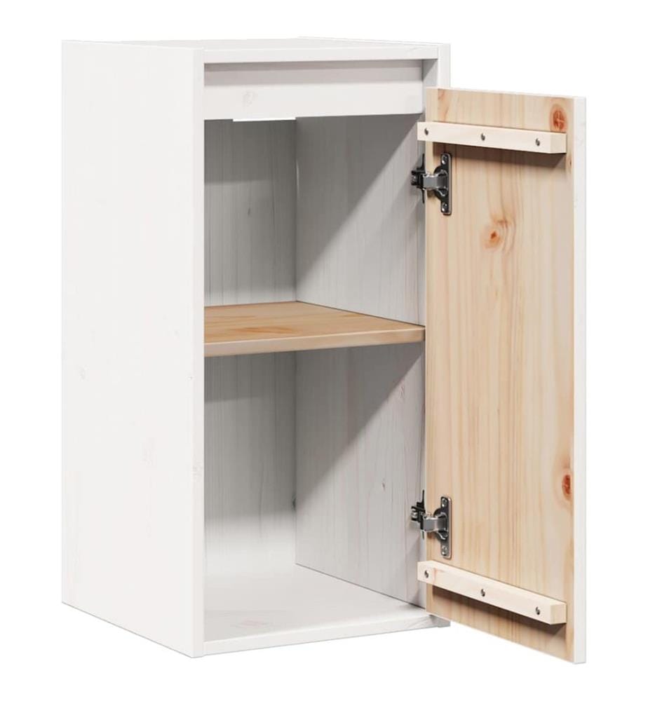 Wandschrank Weiss 30x30x60 cm Massivholz Kiefer