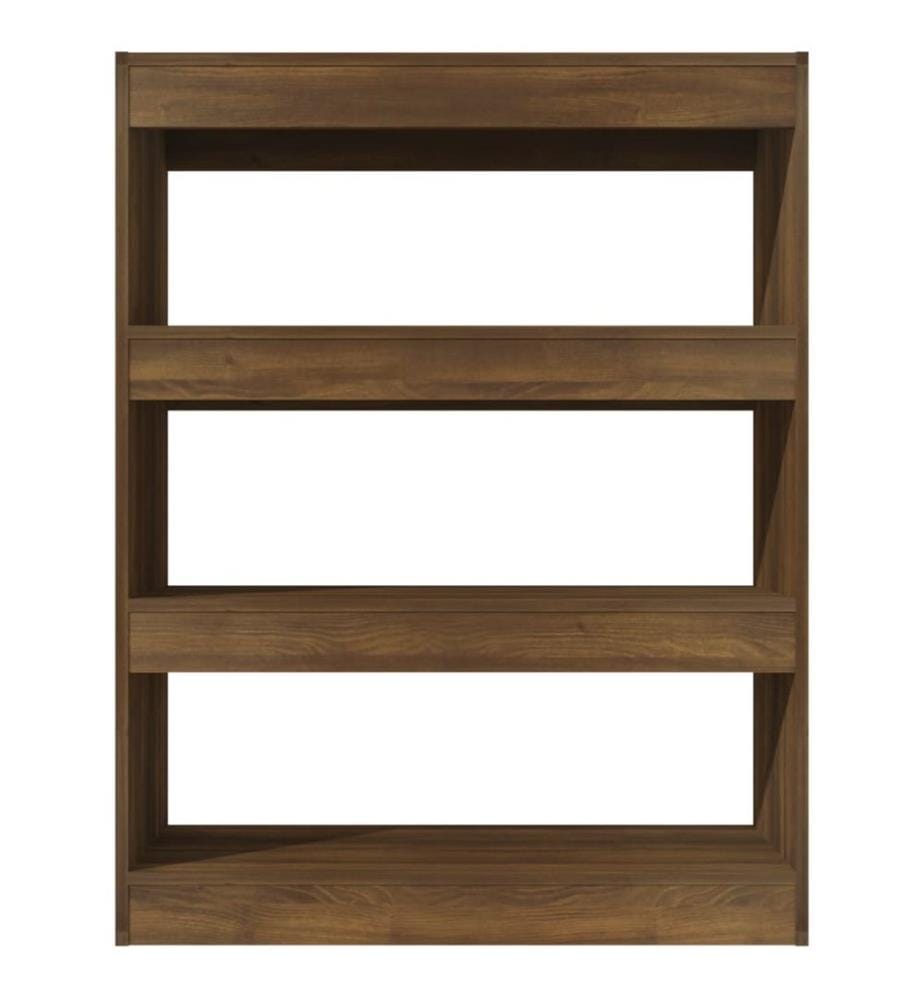 Bücherregal/Raumteiler Braun Eichen-Optik 80x30x103 cm