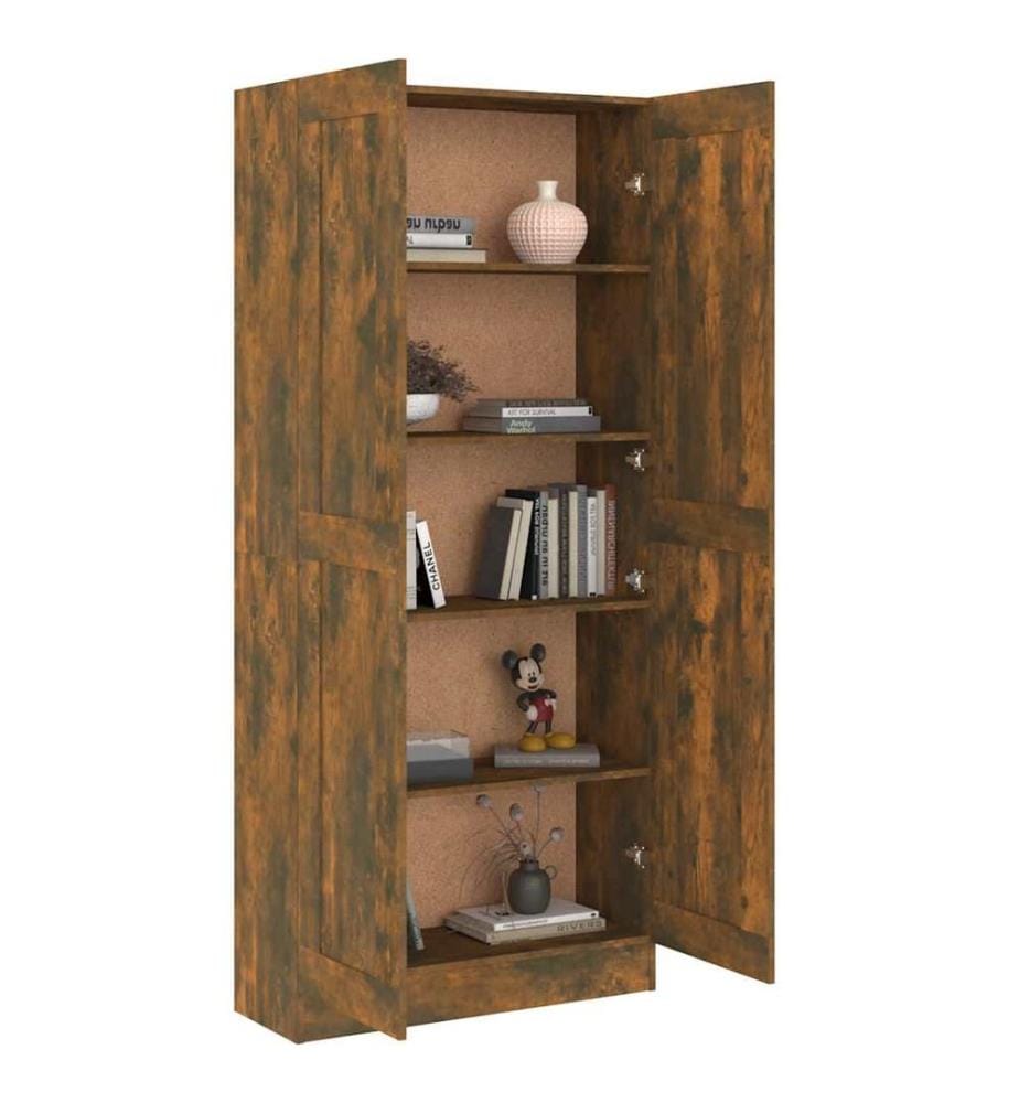 Bücherschrank Räuchereiche 82,5x30,5x185,5 cm Holzwerkstoff