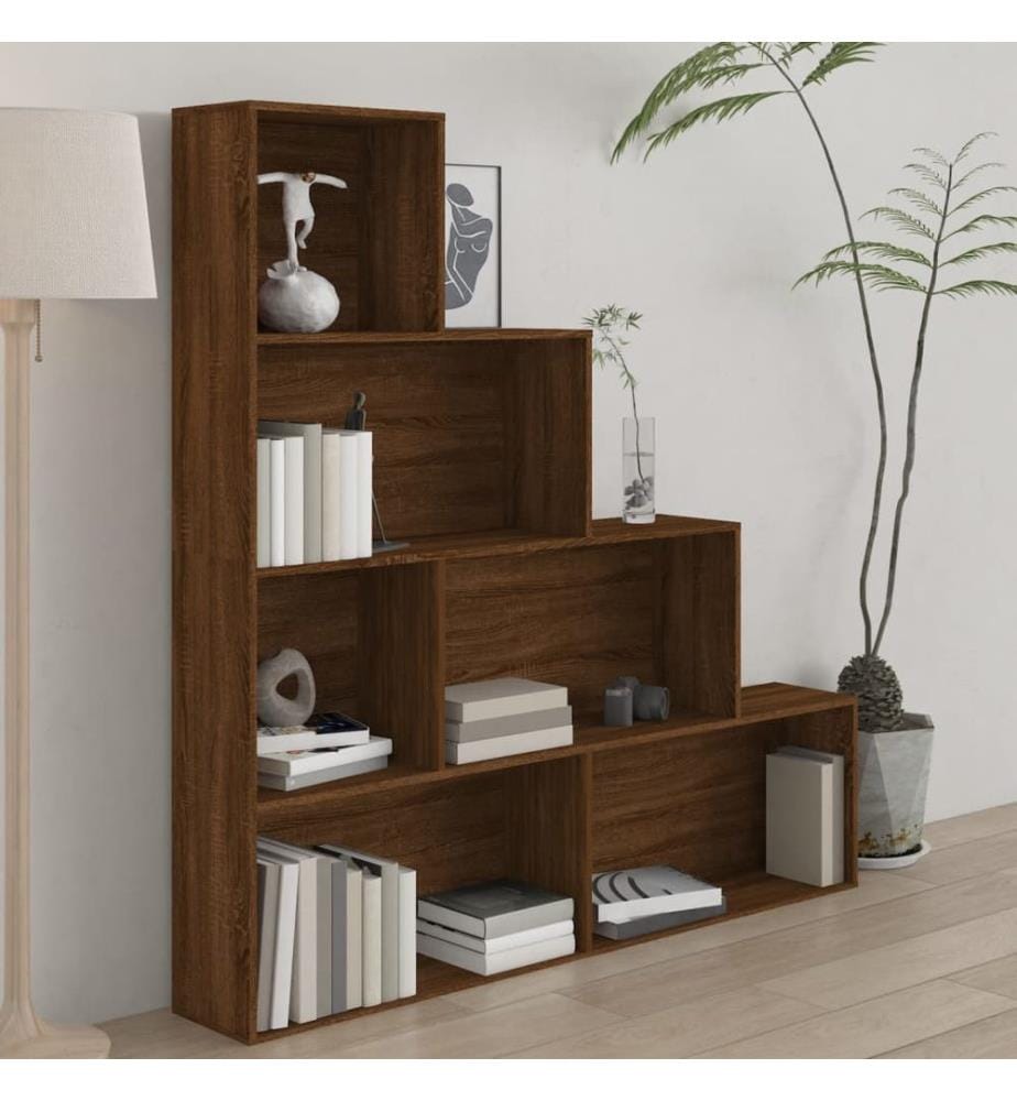 Bücherregal Braun Eichen-Optik 155x24x160 cm