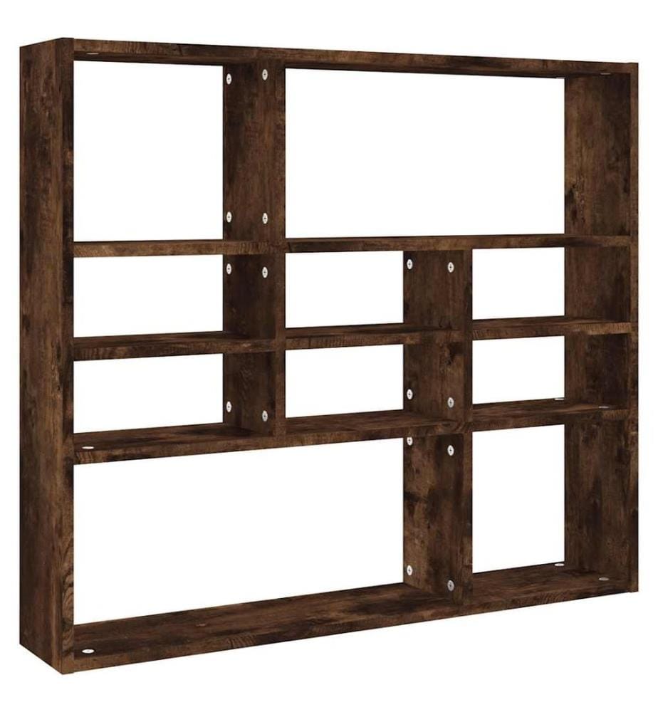 Wandregal Räuchereiche 90x16x78 cm Holzwerkstoff