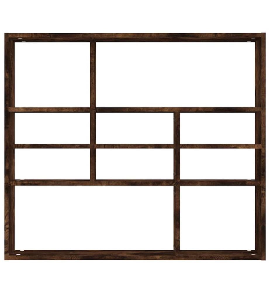 Wandregal Räuchereiche 90x16x78 cm Holzwerkstoff