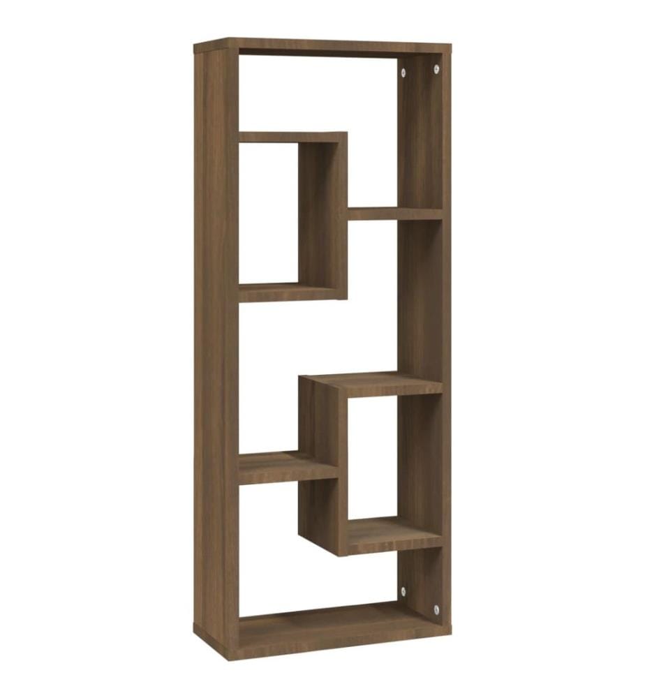 Wandregal Braun Eichen-Optik 36x16x90 cm Holzwerkstoff