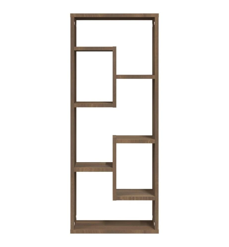 Wandregal Braun Eichen-Optik 36x16x90 cm Holzwerkstoff