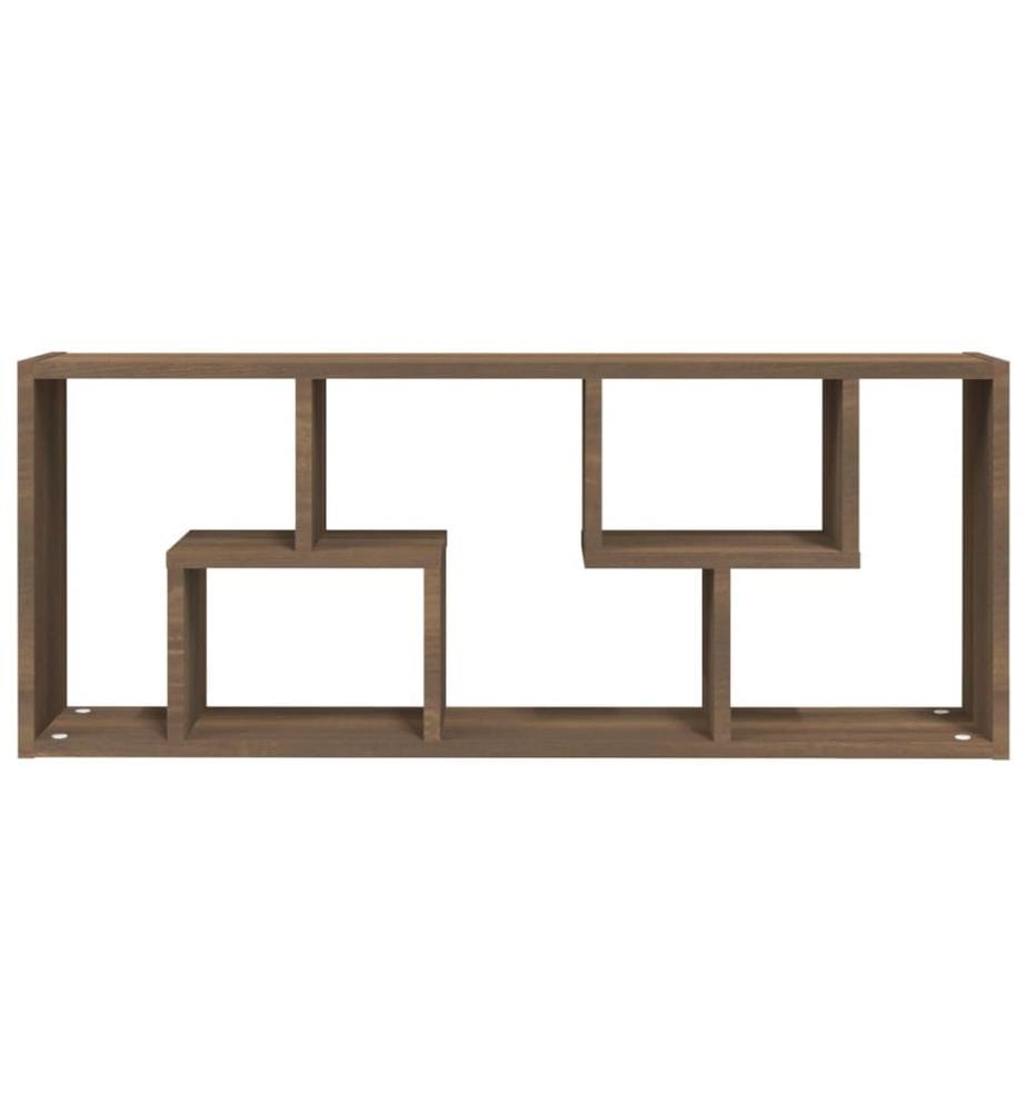 Wandregal Braun Eichen-Optik 36x16x90 cm Holzwerkstoff