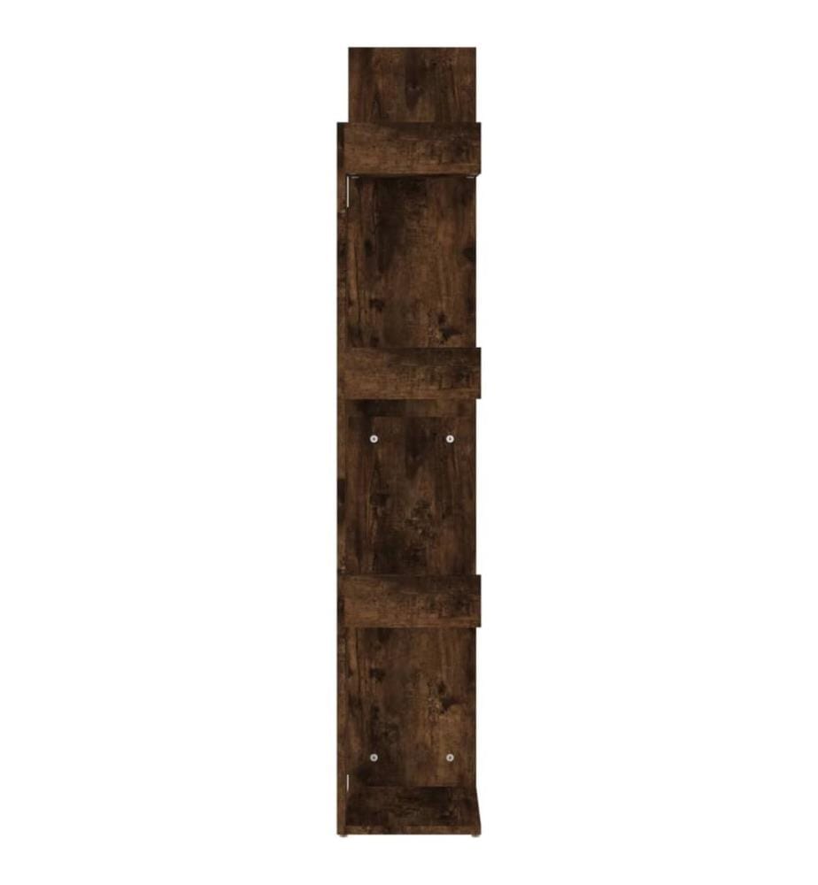 Bücherschrank 48x25,5x140 cm Räuchereiche Holzwerkstoff