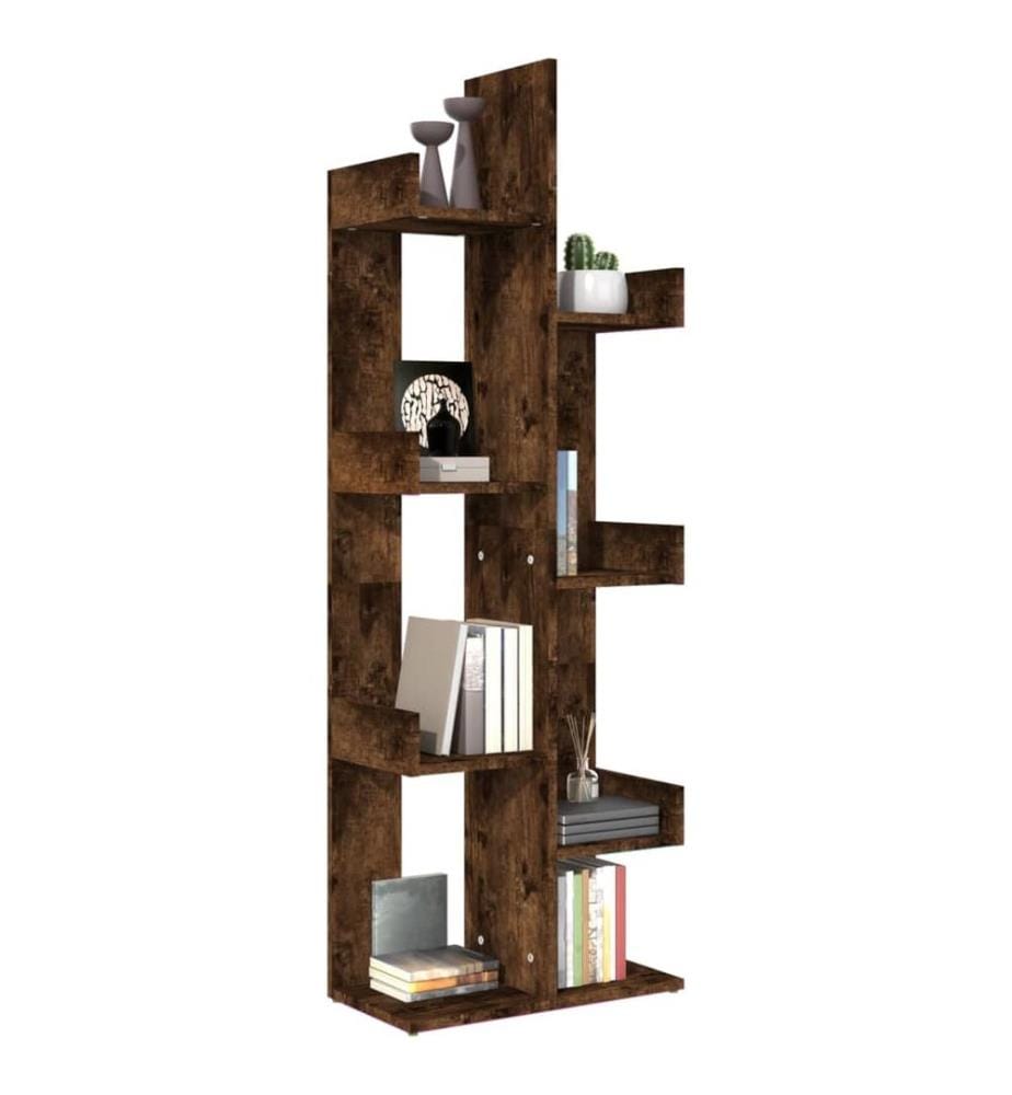 Bücherschrank 48x25,5x140 cm Räuchereiche Holzwerkstoff