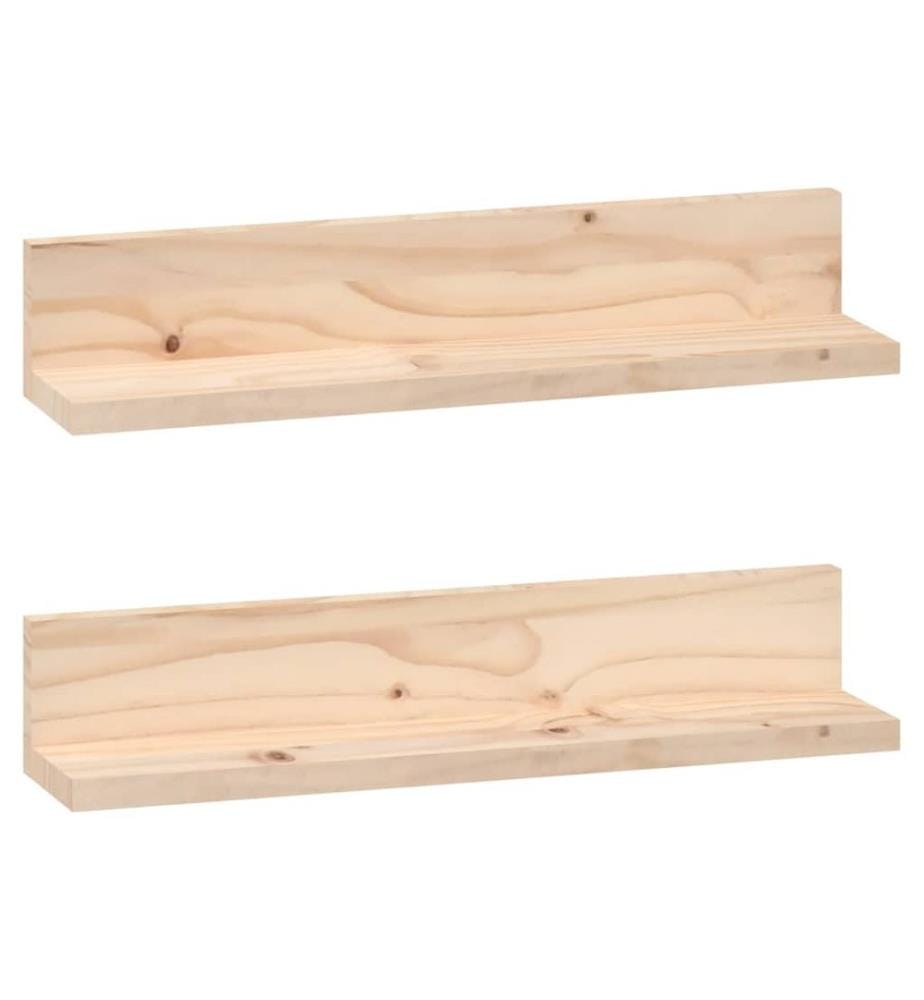 Wandregale 2 Stk. 50x11x9 cm Massivholz Kiefer