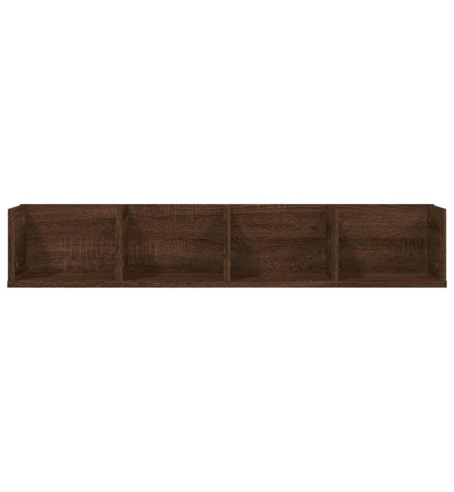 CD-Wandregal Braun Eichen-Optik 100x18x18 cm Holzwerkstoff