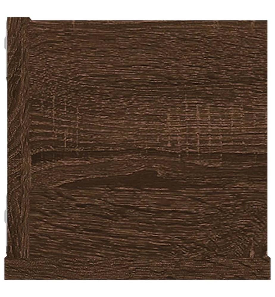 CD-Wandregal Braun Eichen-Optik 100x18x18 cm Holzwerkstoff
