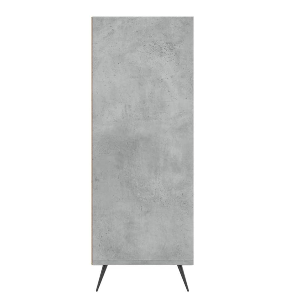 Bücherregal Betongrau 69,5x32,5x90 cm Holzwerkstoff