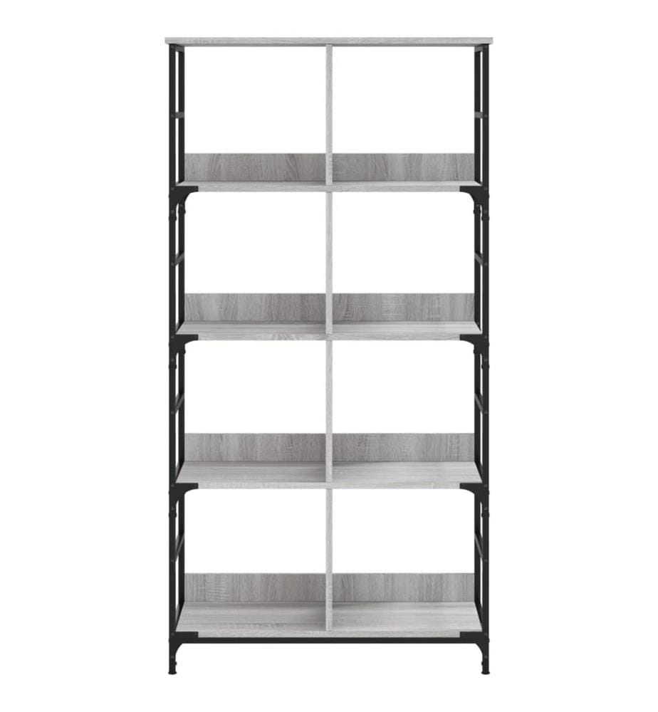 Bücherregal Grau Sonoma 78,5x33x153 cm Holzwerkstoff