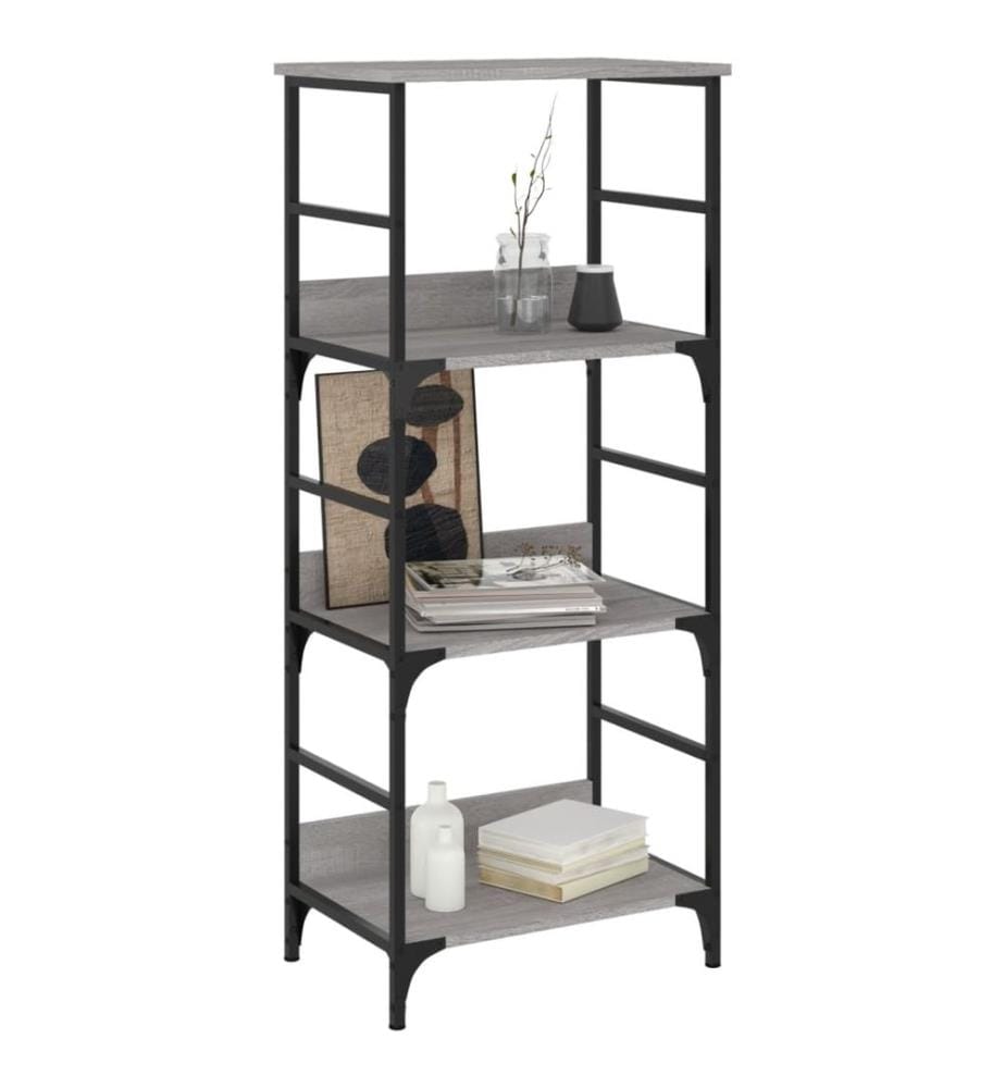 Bücherregal Grau Sonoma 50x33x117,5 cm Holzwerkstoff