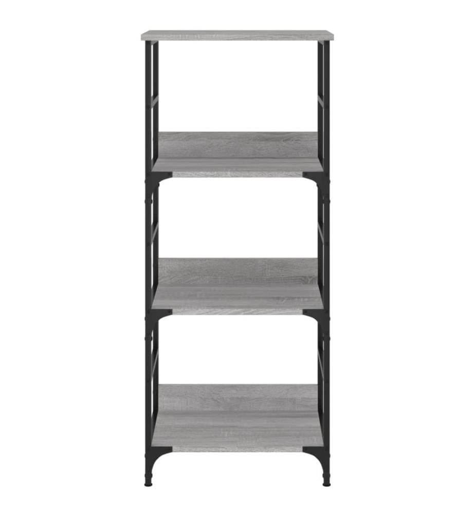 Bücherregal Grau Sonoma 50x33x117,5 cm Holzwerkstoff