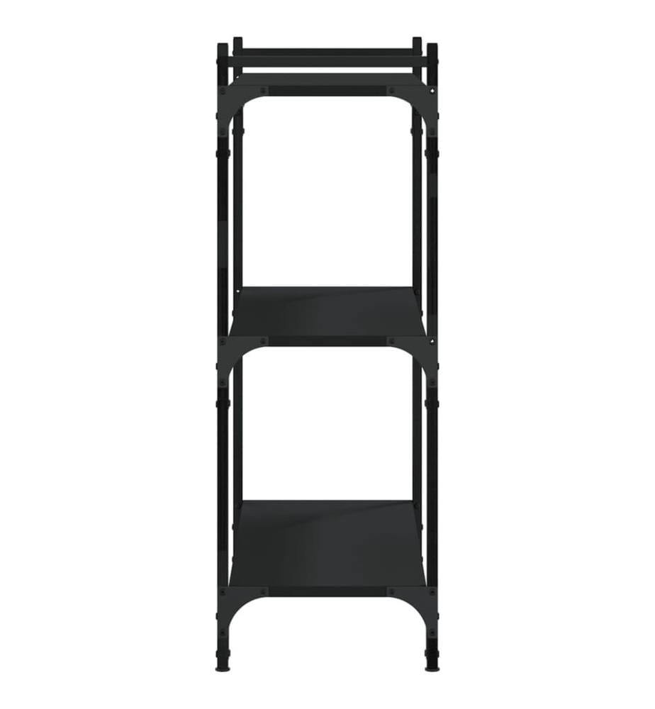 Bücherregal 3 Böden Schwarz 80x30x86 cm Holzwerkstoff