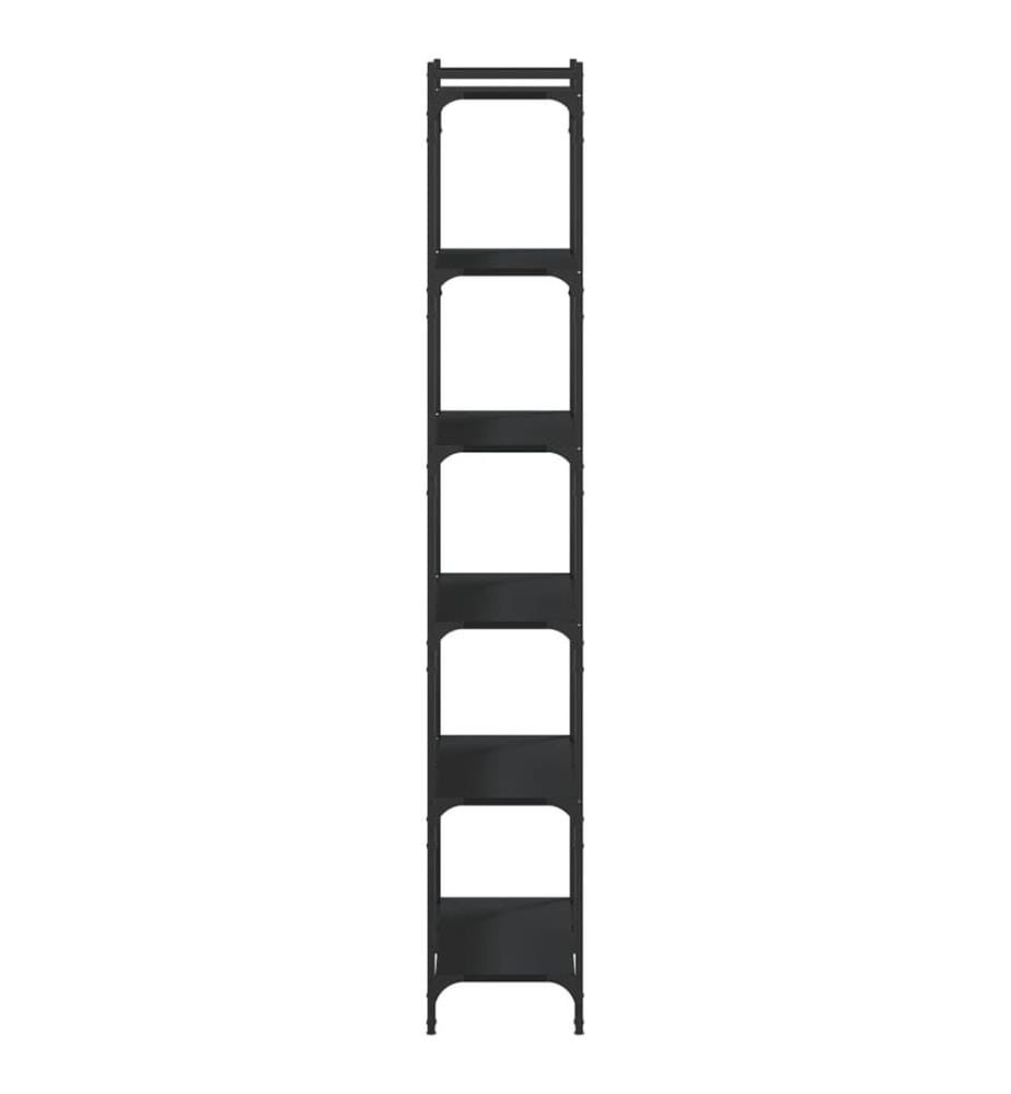 Bücherregal 6 Böden Schwarz 80x30x188 cm Holzwerkstoff