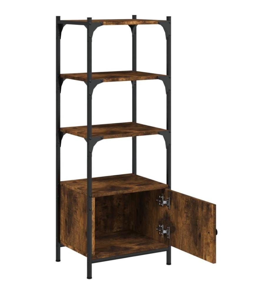 Bücherregal 3 Böden Räuchereiche 41x30x109,5 cm Holzwerkstoff