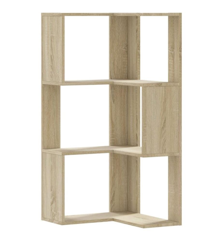 Eck-Bücherregal 3 Böden Sonoma-Eiche 50x50x102 cm Holzwerkstoff