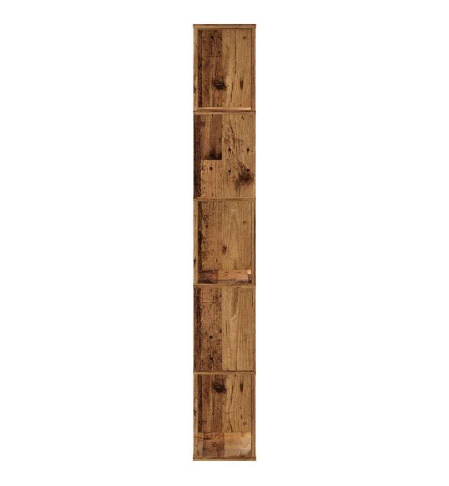 Bücherregal 5 Böden Altholz 45x23,5x162,5 cm Holzwerkstoff
