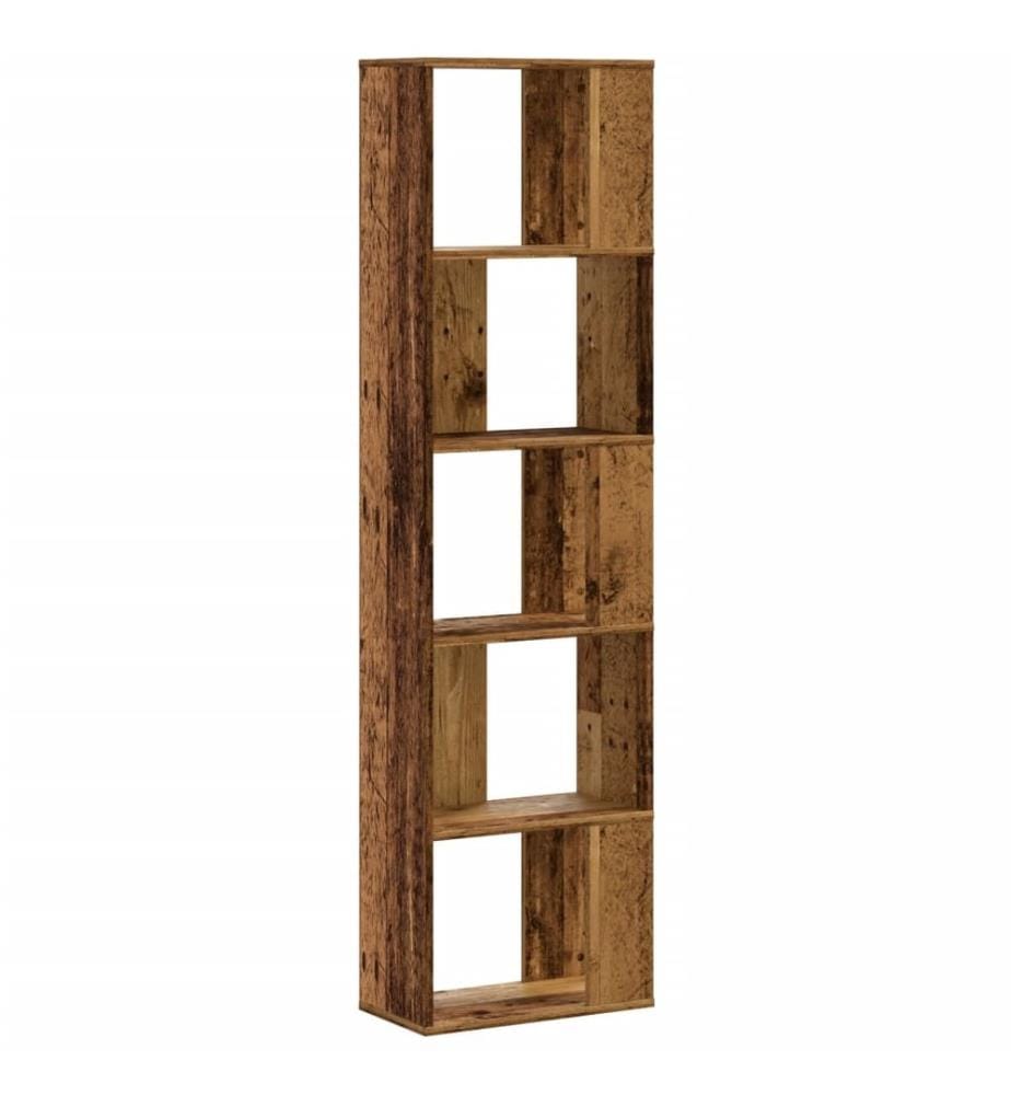 Bücherregal 5 Böden Altholz 45x23,5x162,5 cm Holzwerkstoff