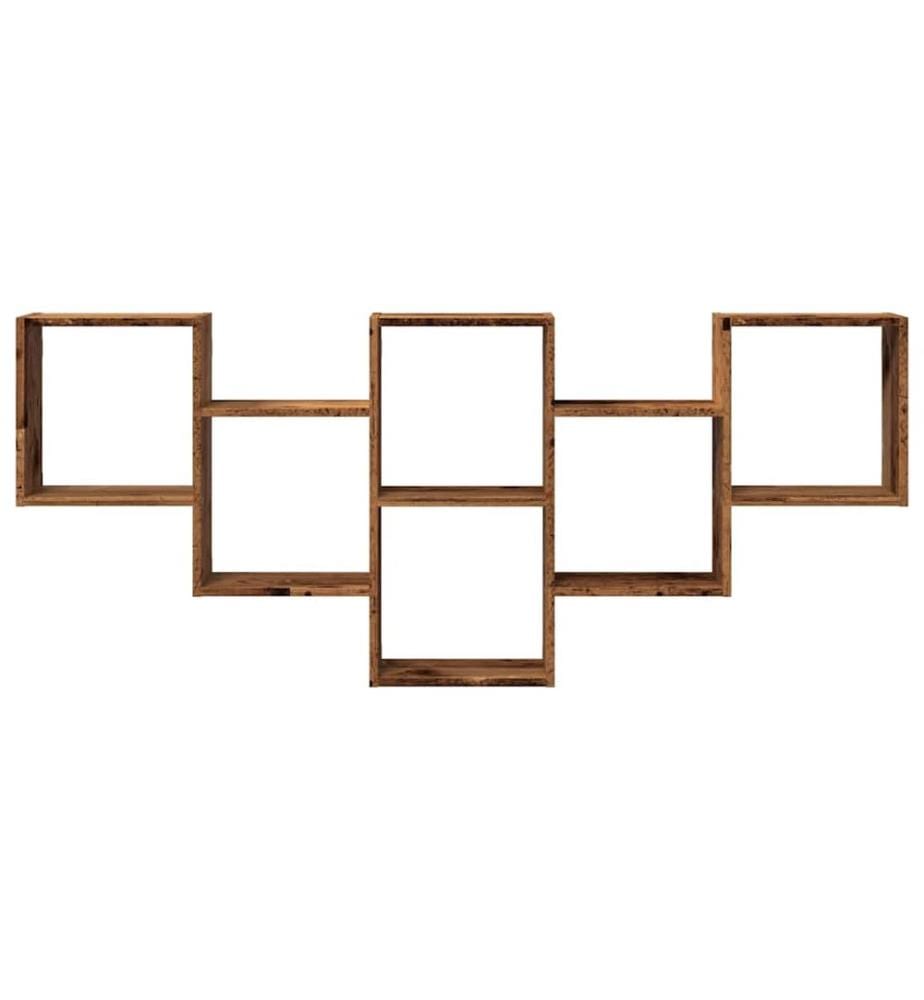 Wandregal Altholz-Optik 159x18x66 cm Holzwerkstoff