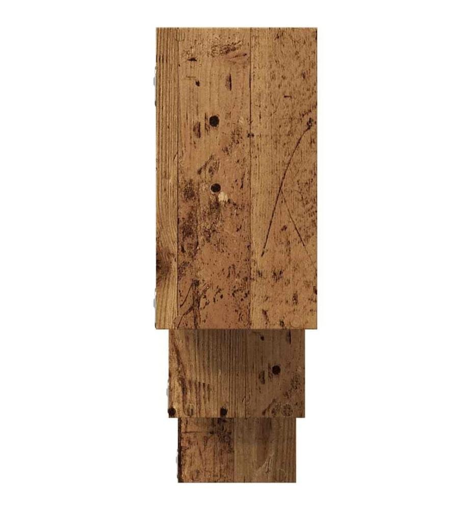 Wandregal Altholz-Optik 159x18x66 cm Holzwerkstoff