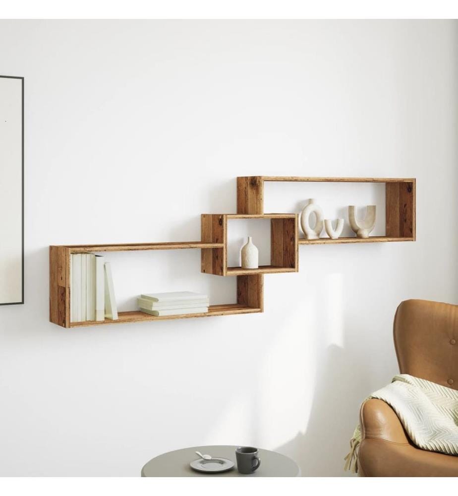Wandschrank 158x18x53 cm Altholz-Optik Holzwerkstoff