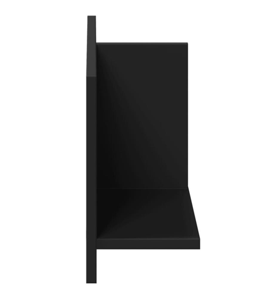 Wandschrank 70x16,5x30 cm Schwarz Holzwerkstoff
