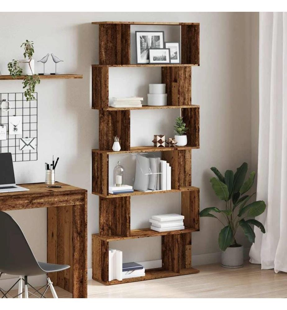 Bücherregal Altholz-Optik 80x24x192 cm Holzwerkstoff