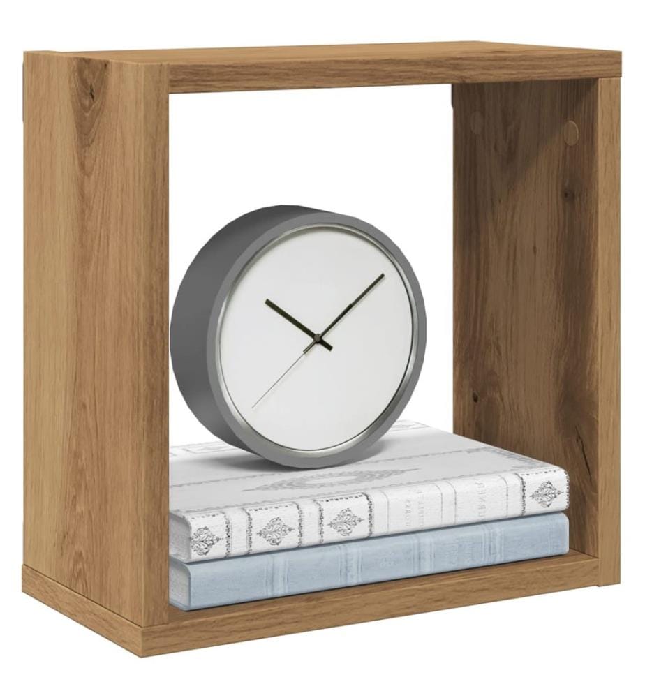 Würfel-Wandregale 4 Stk. Artisan-Eiche 30x15x30 Holzwerkstoff