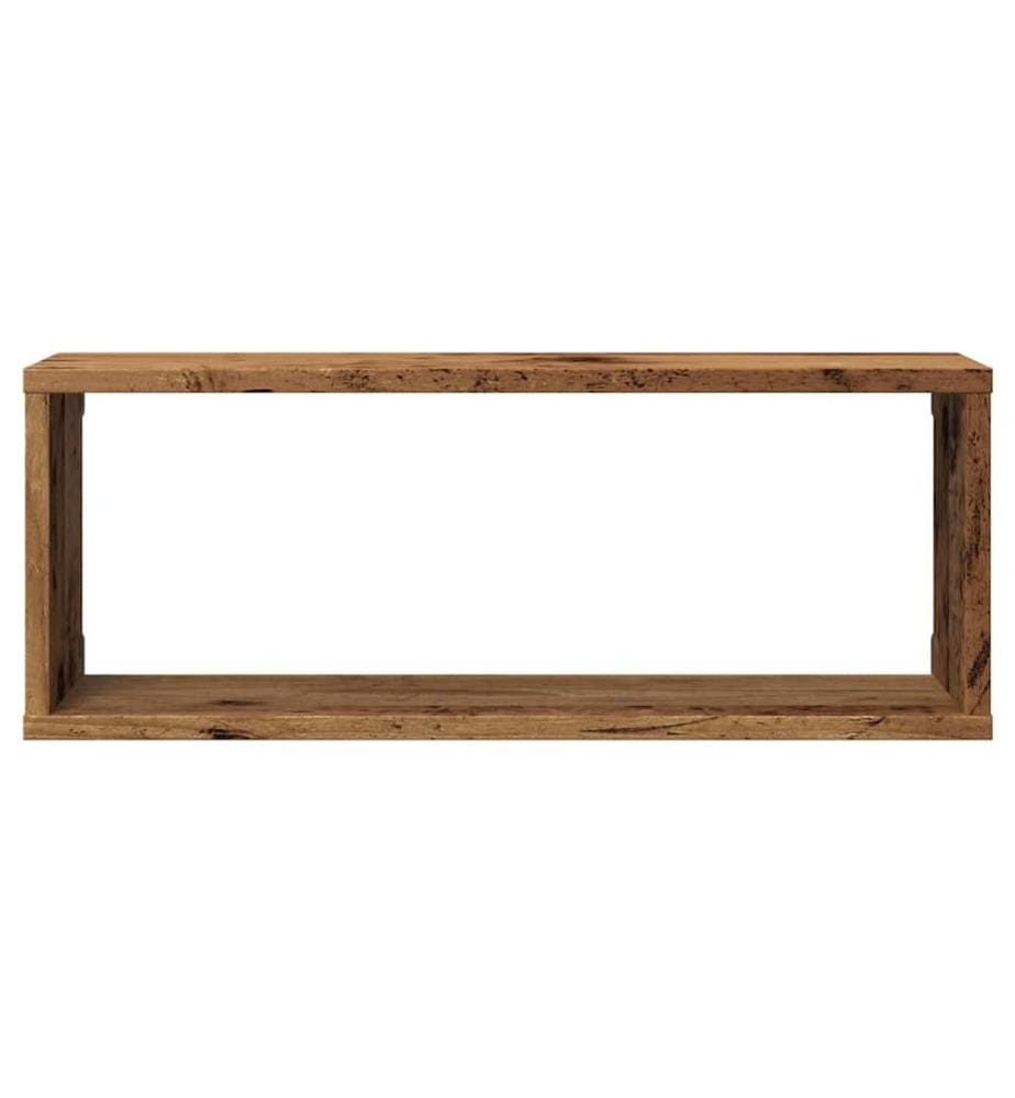 Würfel-Wandregale 6 Stk. Altholz-Optik 60x15x23 Holzwerkstoff
