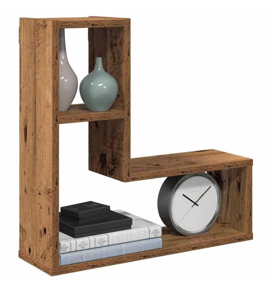Wandregale 2 Stk. Altholz-Optik 50x15x50 Holzwerkstoff