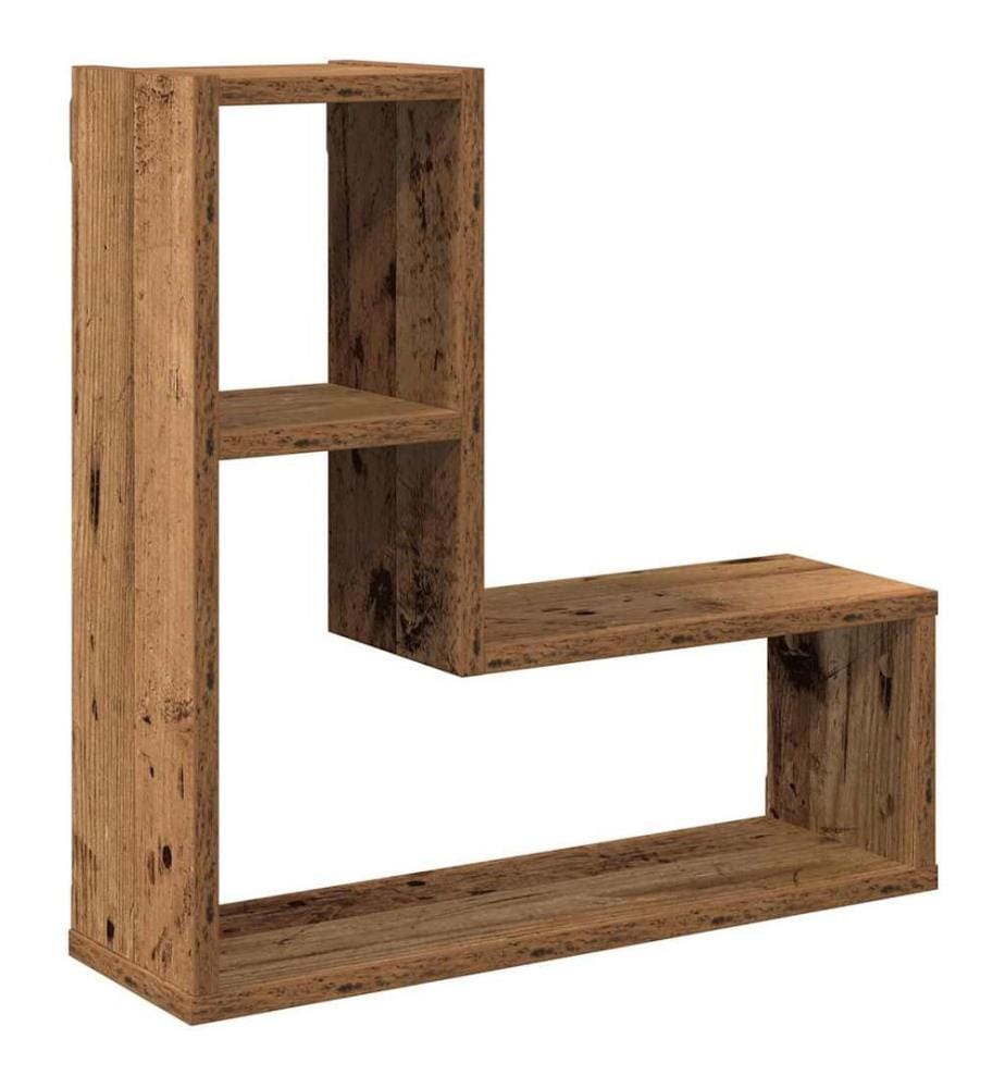 Wandregale 2 Stk. Altholz-Optik 50x15x50 Holzwerkstoff