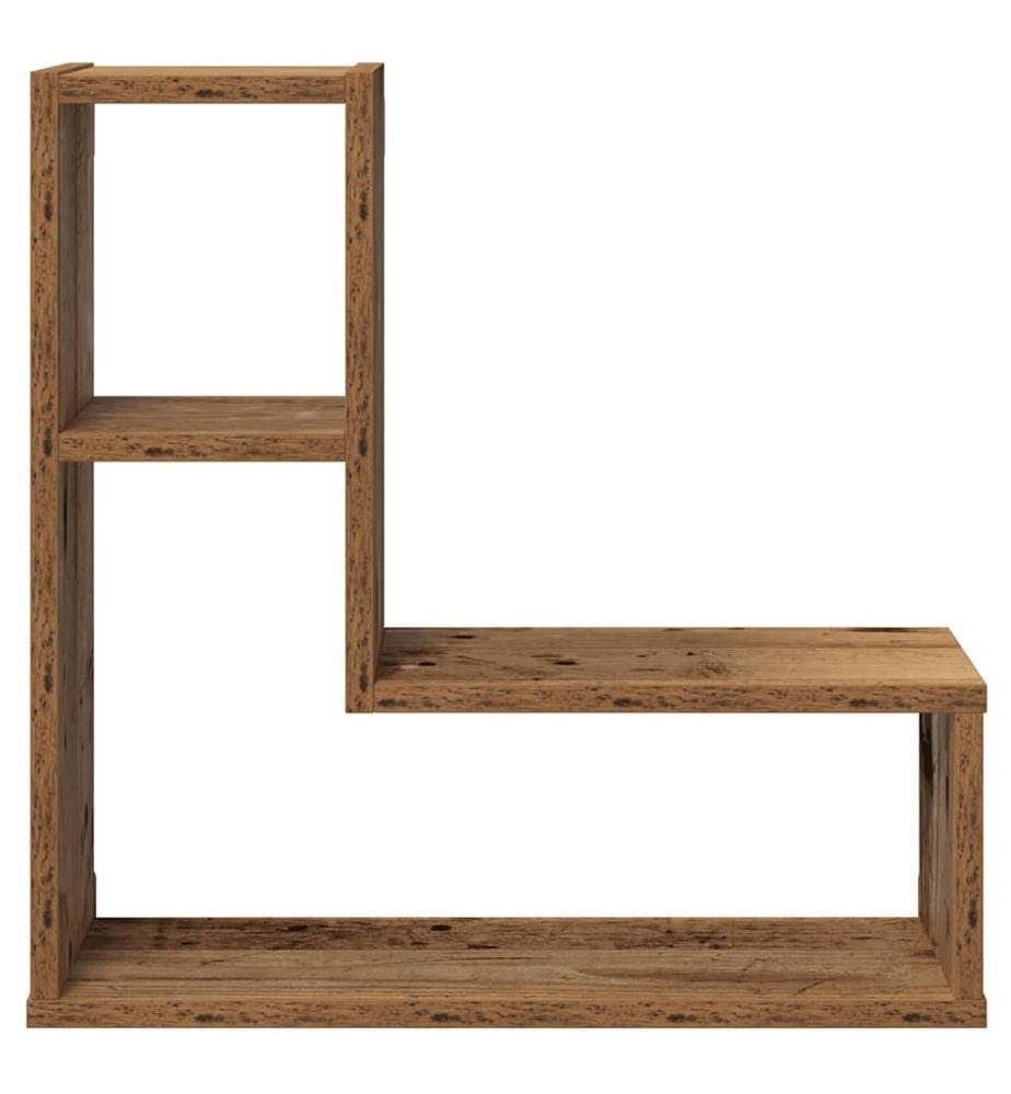 Wandregale 2 Stk. Altholz-Optik 50x15x50 Holzwerkstoff