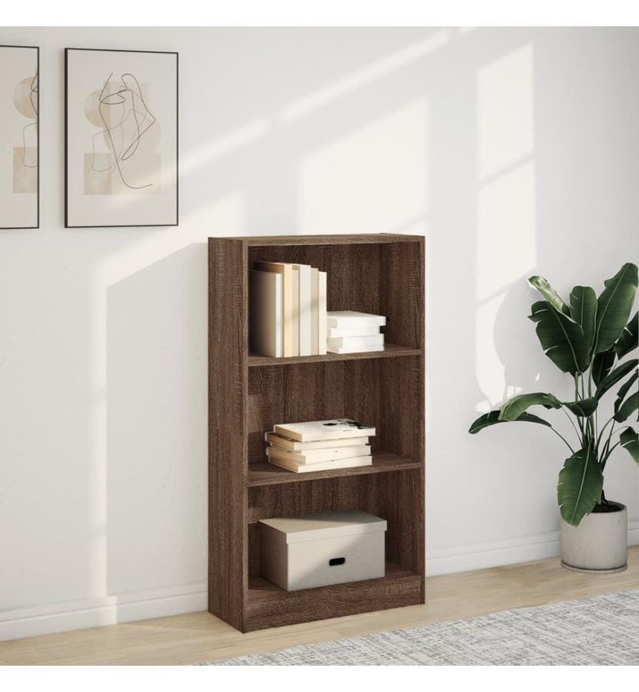 Bücherregal Braun Eichen-Optik 60x24x109 cm Holzwerkstoff