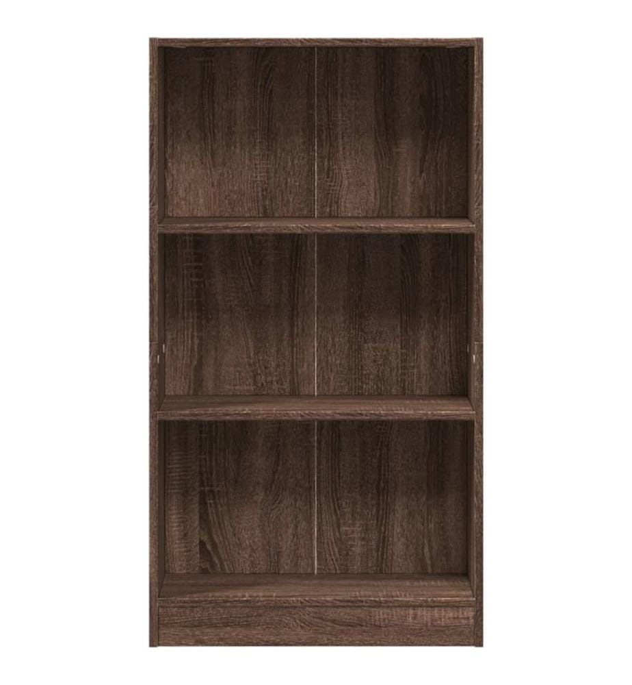 Bücherregal Braun Eichen-Optik 60x24x109 cm Holzwerkstoff