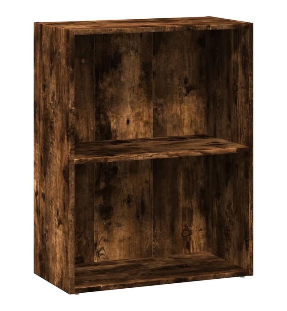 Bücherregal Räuchereiche 60x30x77 cm Holzwerkstoff