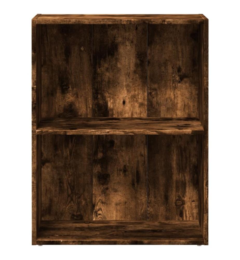 Bücherregal Räuchereiche 60x30x77 cm Holzwerkstoff