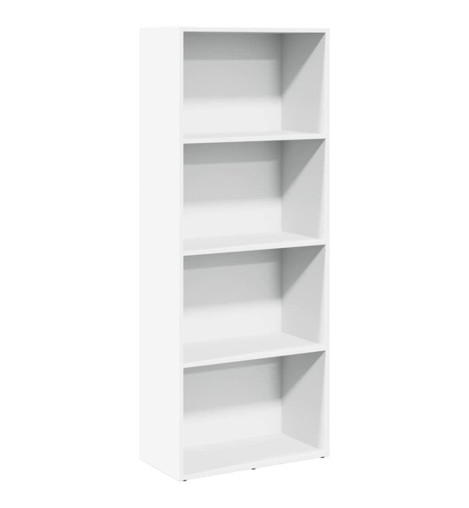 Bibliothèque blanc 60x30x152 cm bois d'ingénierie