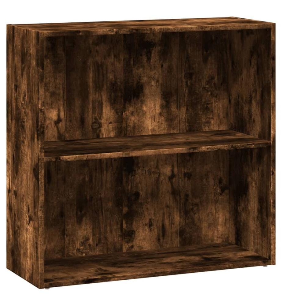 Bücherregal Räuchereiche 80x30x77 cm Holzwerkstoff