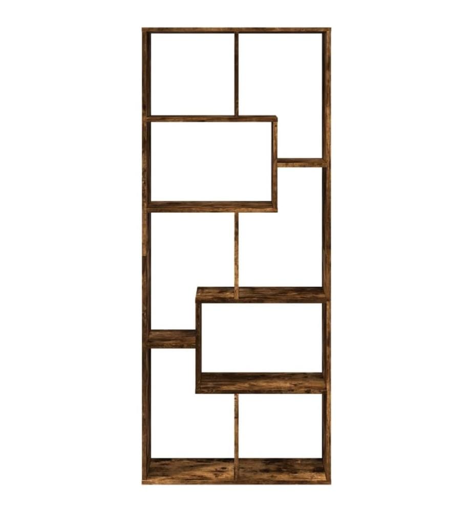 Raumteiler-Bücherregal Räuchereiche 67x25x161,5cm Holzwerkstoff
