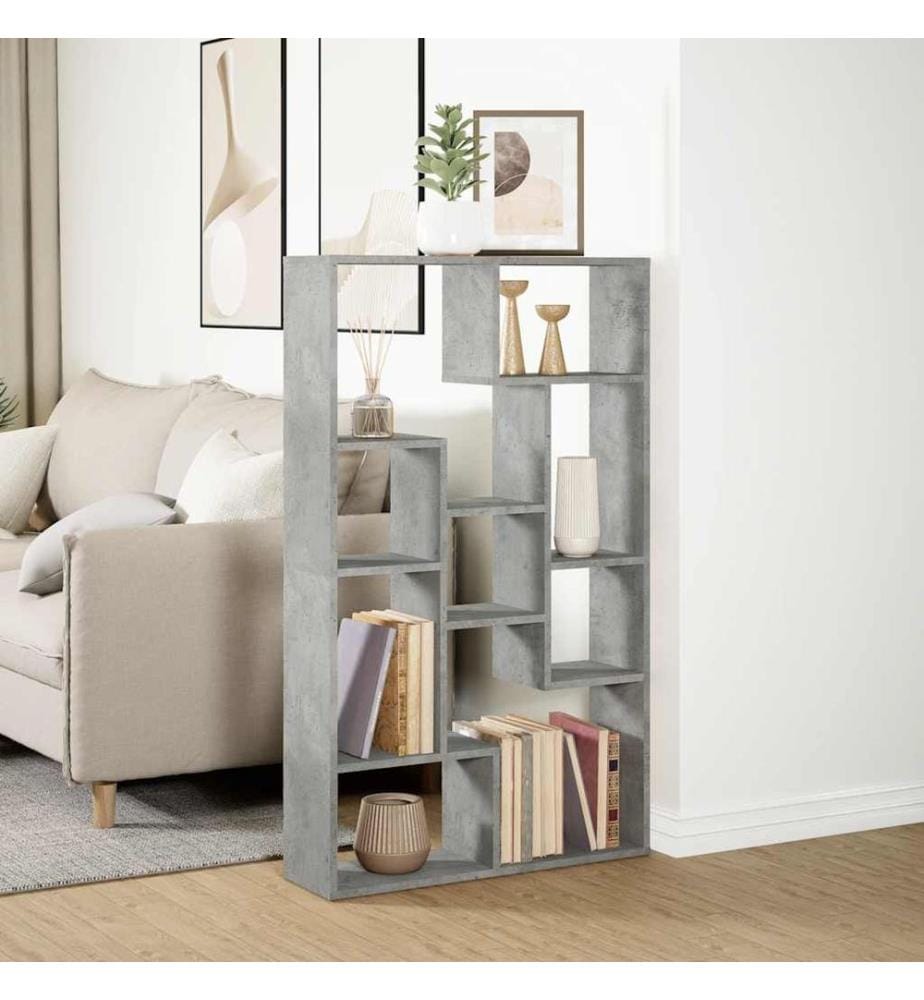 Bücherregal Betongrau 72x20x120,5 cm Holzwerkstoff