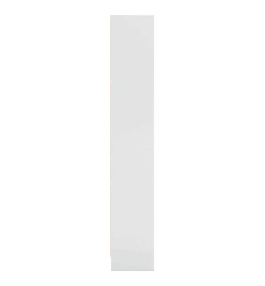 Bücherregal Hochglanz-Weiss 60x24x143 cm Holzwerkstoff