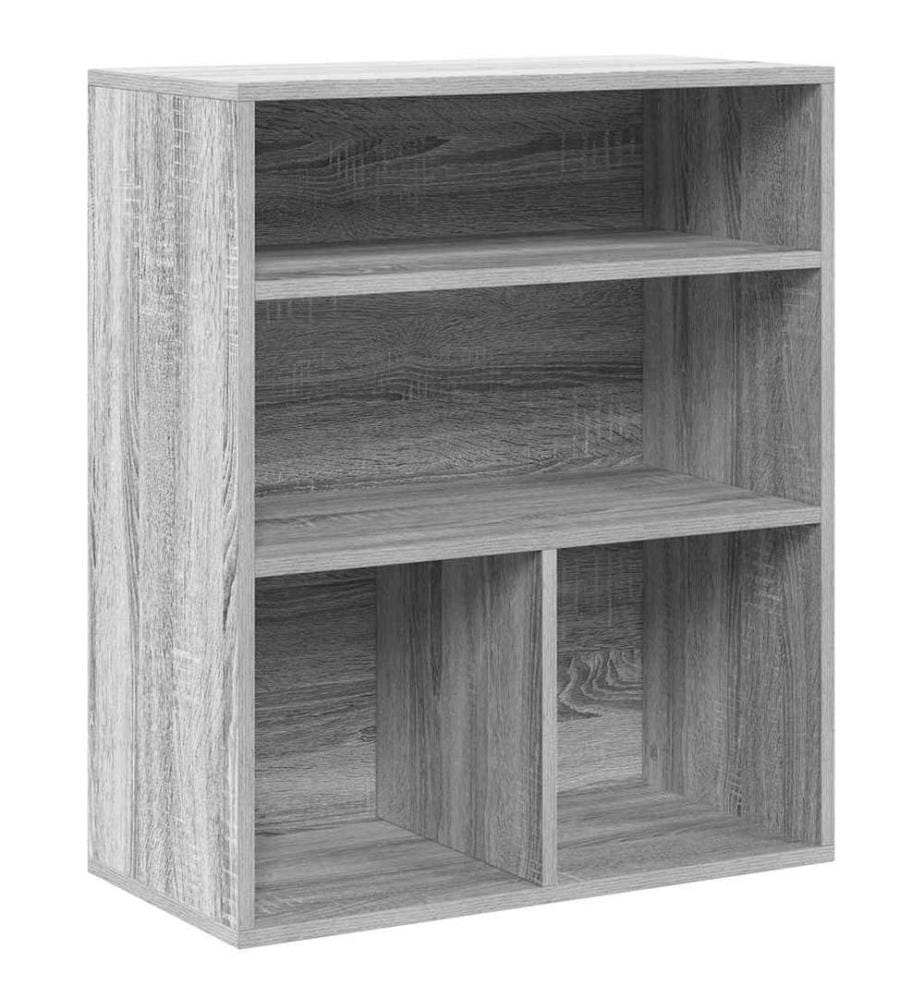 Bücherregal Grau Sonoma 60x30x71,5 cm Holzwerkstoff