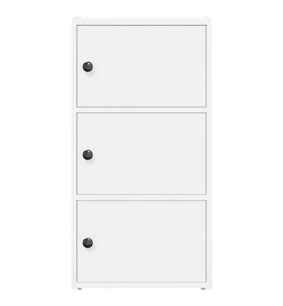Bücherregal Weiss 40x24x77 cm Holzwerkstoff