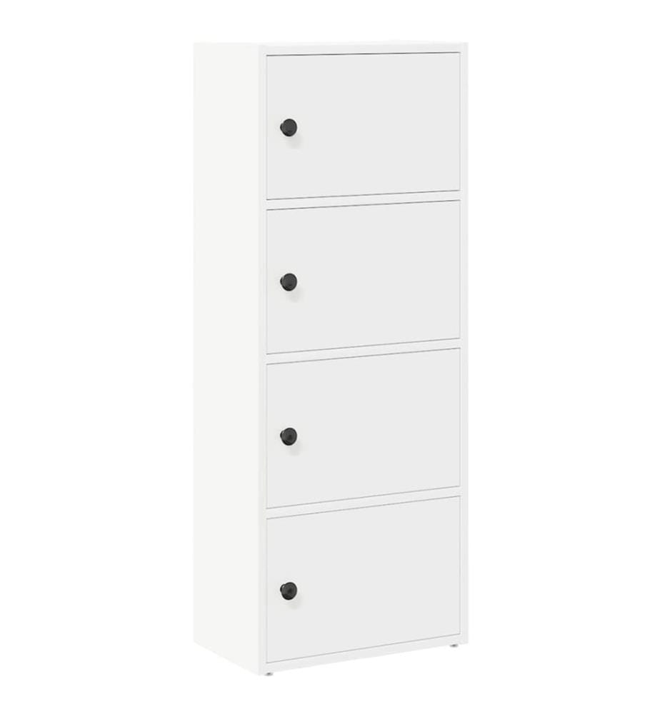 Bücherregal Weiss 40x24x102 cm Holzwerkstoff