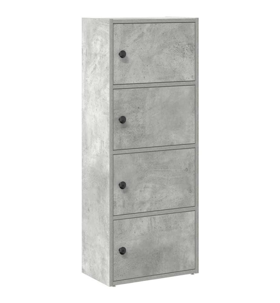 Bücherregal Betongrau 40x24x102 cm Holzwerkstoff